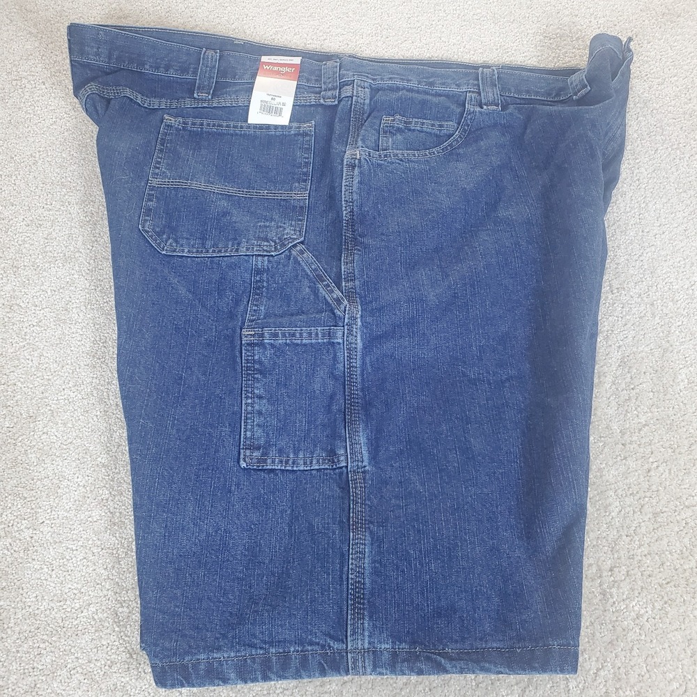 Wrangler Men's Carpenter Blue Jean Shorts Size 50 Denim NWTGS MARKED IRREGULAR